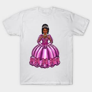 Princess -  Black curly Afro Princess in purple  iii ! beautiful  black girl with Afro hair, brown eyes and dark brown skin. Hair love ! T-Shirt